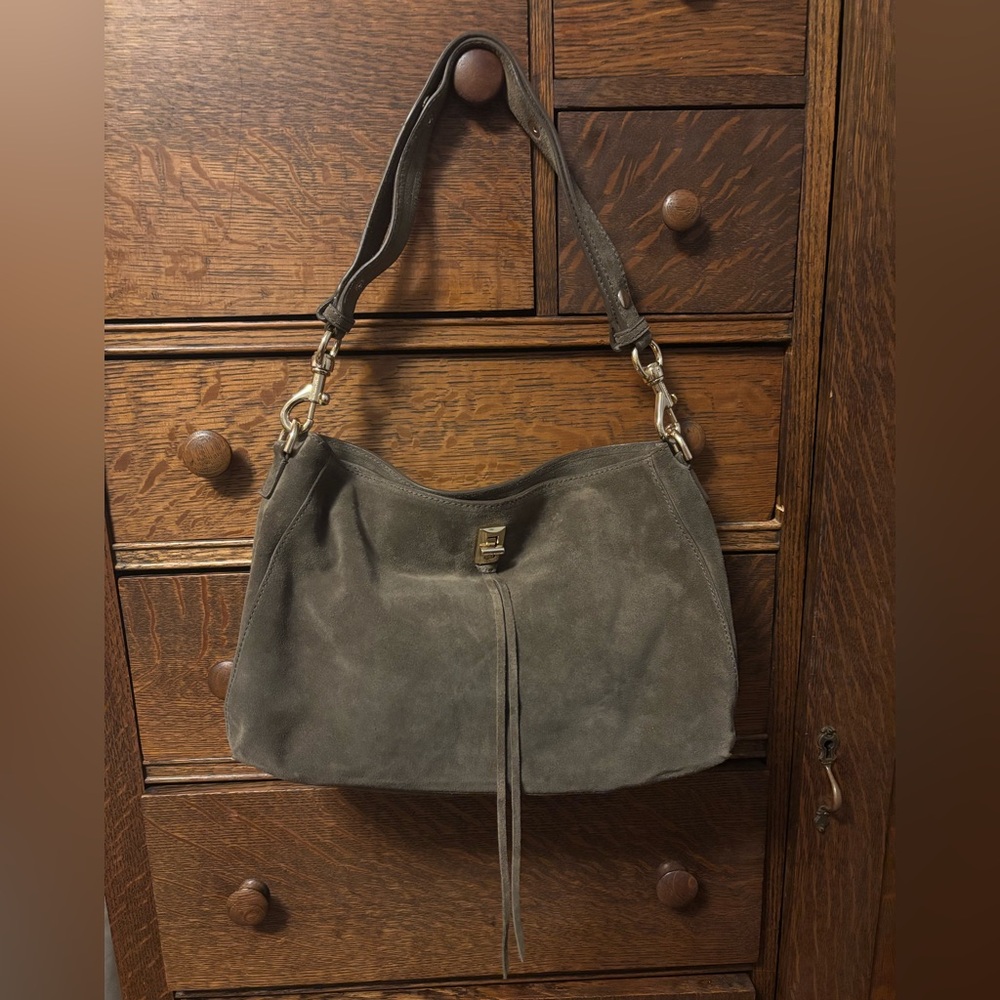Rebecca Minkoff Darrren East/West Shoulder Bag. Suede